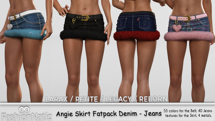 Skirt Angie Fatpack Denim - Jeans - Reborn, Legacy,  LaraX, PetiteX - FashionNatic