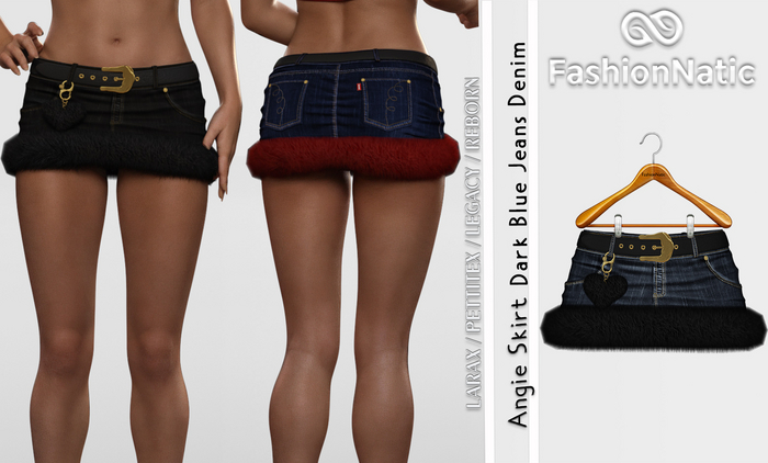 Skirt Angie Dark Blue - Jeans - Reborn, Legacy,  LaraX, PetiteX - FashionNatic