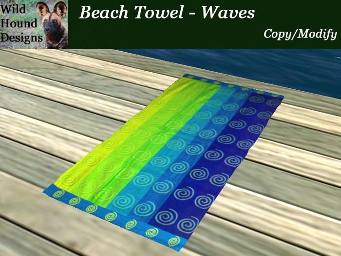 [WHD] -- Beach Towel - Waves (Copy/Modify) - 20 Animations