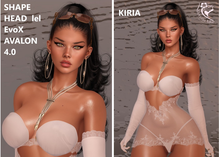 KIRIA  SHAPE HEAD EvoX  AVALON 4.0 Lelutka (Maitreya,larax,legacy,,Reborn,Erika ,,Belleza Gen.X Curvy.Kupra