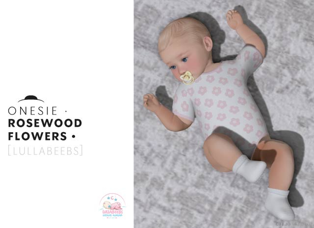 Onesie ROSEWOOD FLOWERS (LullaBeebs)