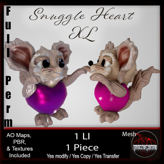Full Perm Snuggle Heart XL