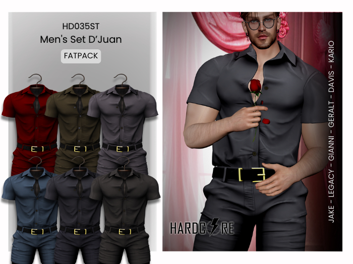 :: HARDCORE :: (HD035ST) Men's Set D' Juan - Fatpack