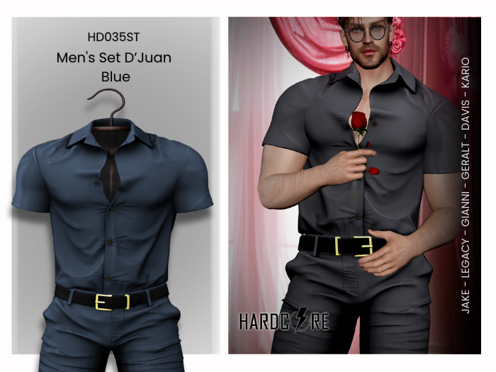 :: HARDCORE :: (HD035ST) Men's Set D' Juan Blue 