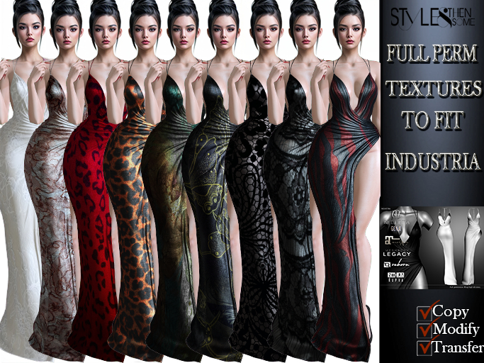 STYLES - INDUSTRIA: Wrap high slit dress-TEXTURE FULL PERM- Fatpac-v2