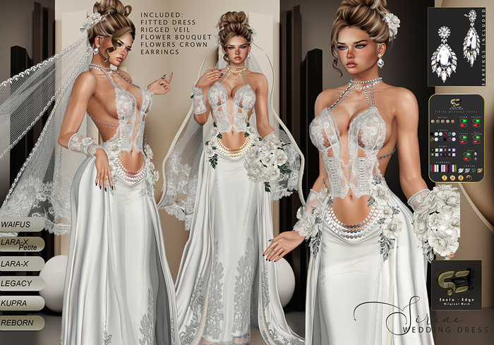 Son!a-Edge Sirine Wedding Dress - White