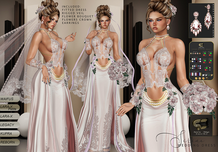 Son!a-Edge Sirine Wedding Dress - Blush