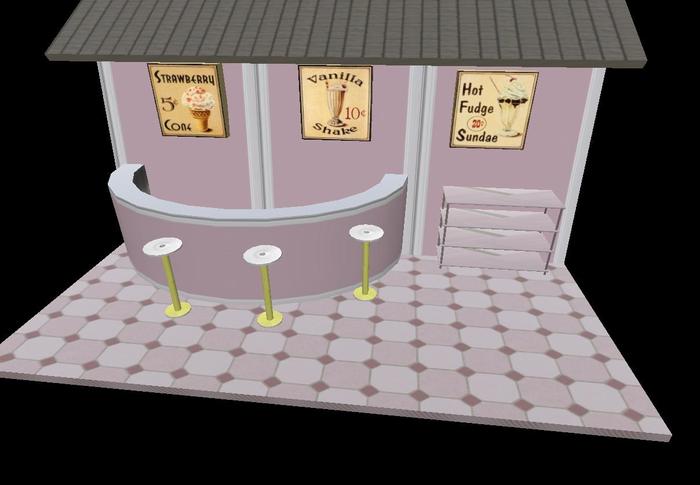 Ice Cream Parler by Rita Munro 8 Prim with 3 Animations