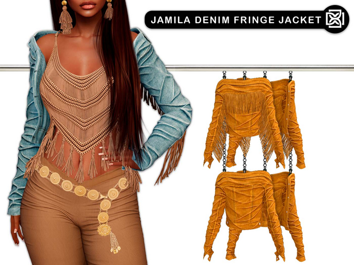 Addams - Jamila Denim Fringe Jacket #21