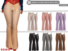 Addams - Jamila Flare Pants with Belt #DEMO