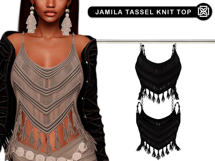 Addams - Jamila Tassel Knit Top #30