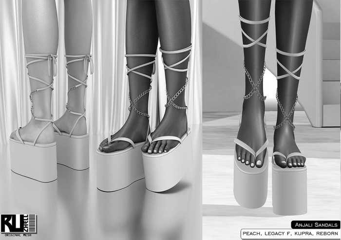 *DEMO* Ruchell:  Anjali Sandals 'White'