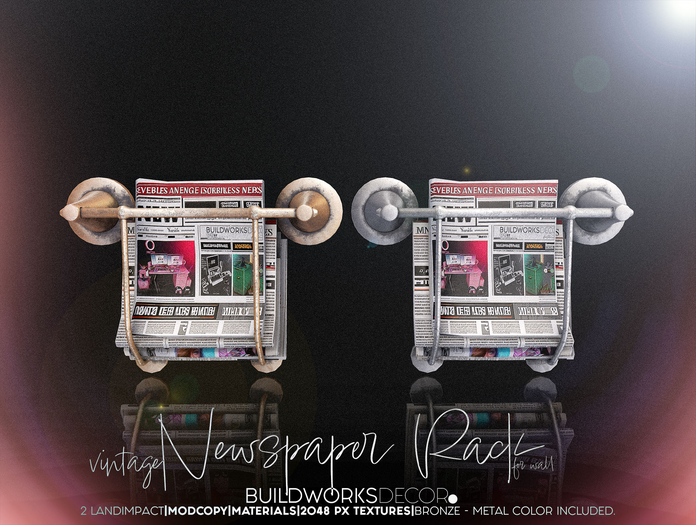 buildworksdecor ~ Newspaper Rack / Boxed