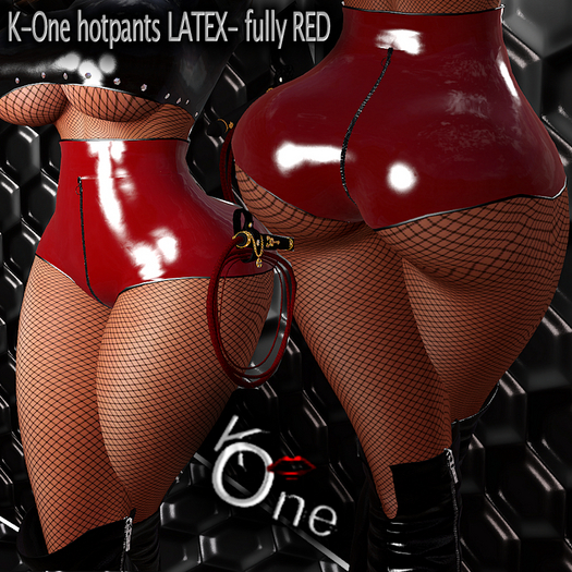 K_One's Hotpants Kupra  LATEX Fully RED