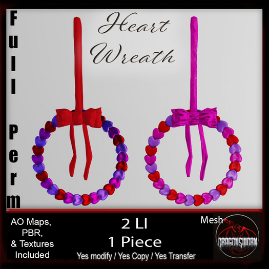 Full Perm Heart Wreath