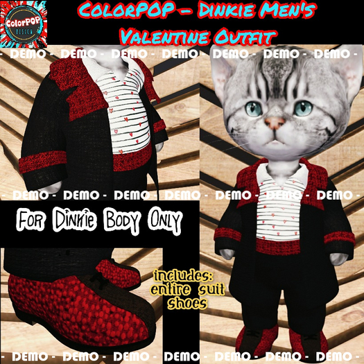 ColorPOP - Dinkie Men's Valentine Outfit DEMO (ADD to Unpack)
