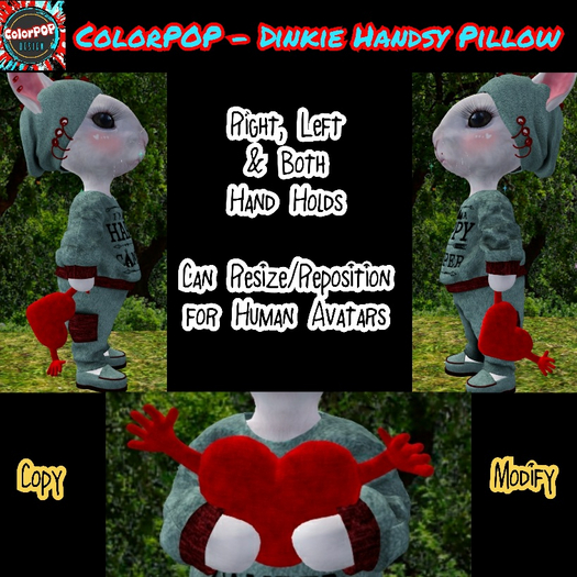 ColorPOP - Dinkie Handsy Pillow (ADD to Unpack)