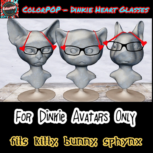 ColorPOP - Dinkie Heart Glasses (ADD to Unpack)