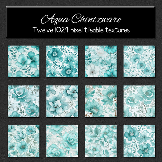 *Wallflowers* Aqua Chintzware