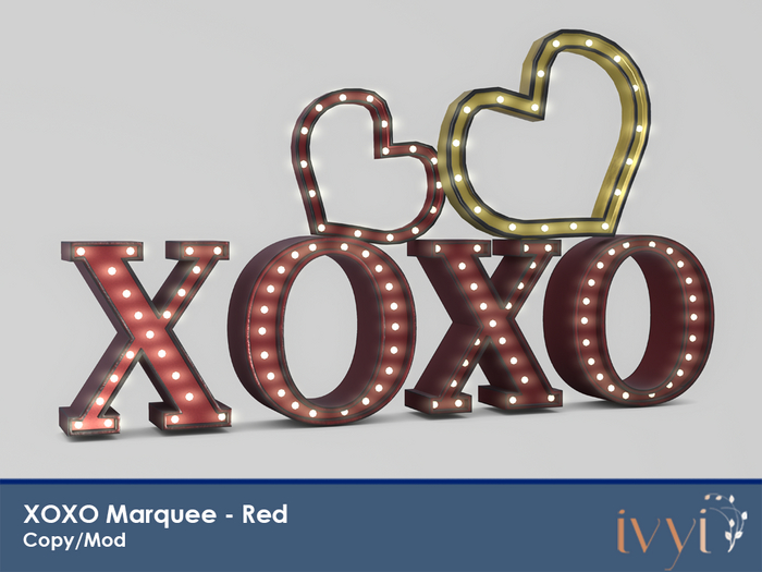 ivyi -  XOXO Marquee - Red