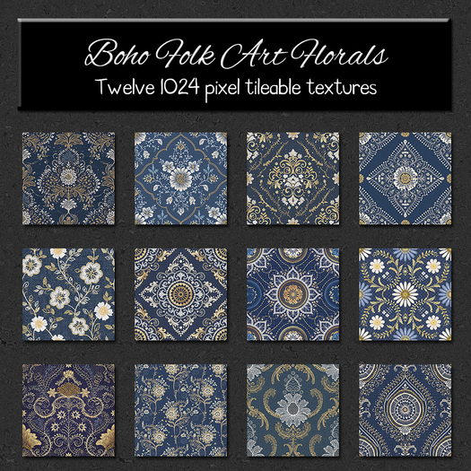 *Wallflowers* Boho Folk Art Florals