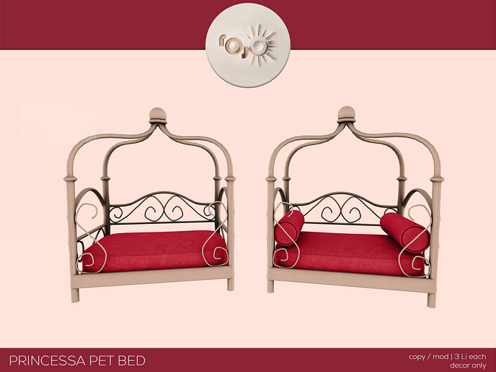 * rojo - Princessa Pet Beds 3 Li each