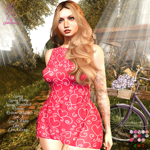 *Glitter Bunny* Elly Dress Hearts 
