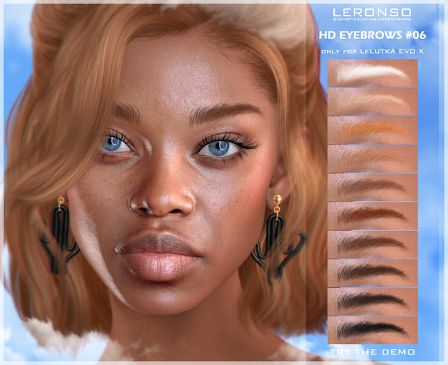 [LERONSO] HD eyebrows for Lelutka #06