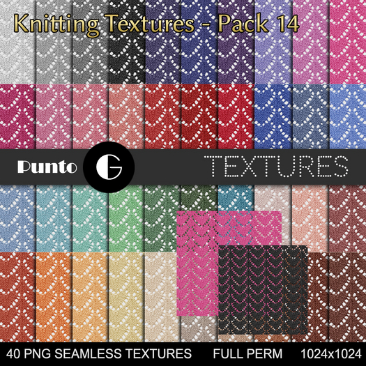 Full Perm Textures - Knitting Pack 14