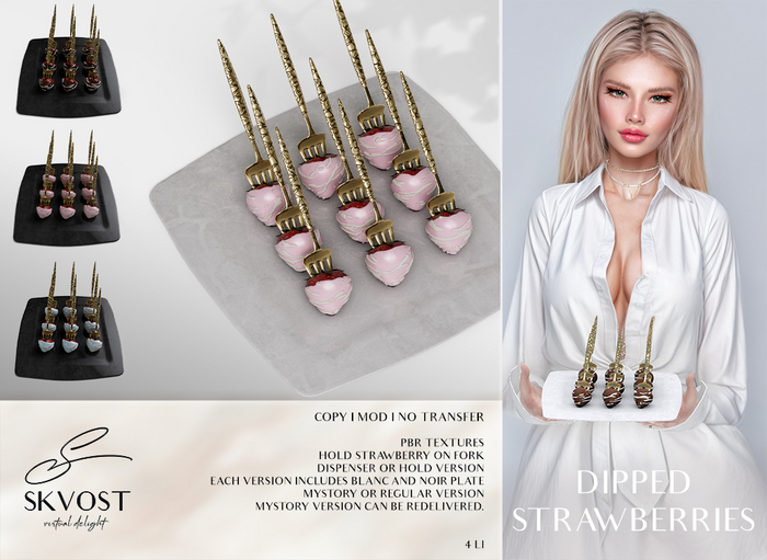 SKVOST - Dipped Strawberries - Ruby Pink Chocolate