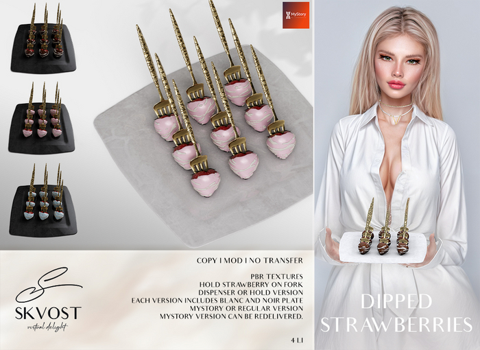 SKVOST - Dipped Strawberries - Ruby Pink Chocolate (MyStory)