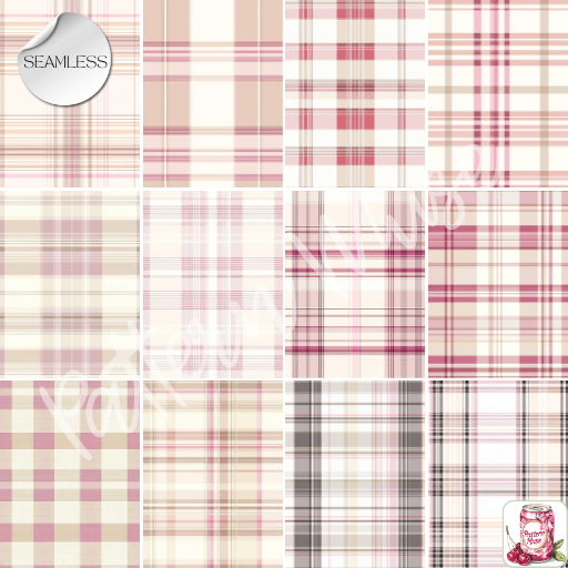 Antique Rose Plaid Seamless Textures Full Perm