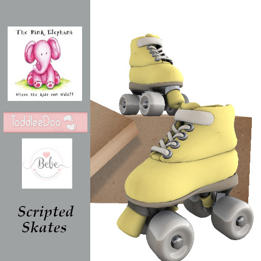 TD/BB Yellow Roller Skates