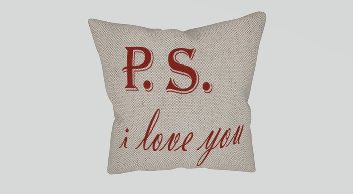 .:Ecce Bellus:. P.S. I Love you Red Pillow