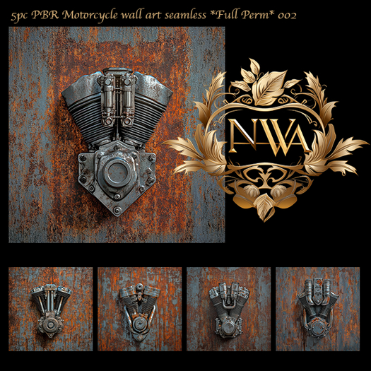 BR Motorcycle wall art texture *Full Perm*  002