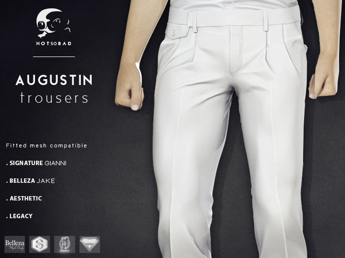 not so bad . mesh . AUGUSTIN trousers . white
