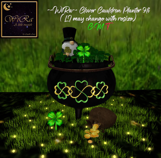 ~WiRa~ Clover Cauldron Planter (BOX)