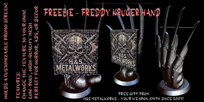 Promotion hand Freddy Kruger WITH YOUR LOGO
