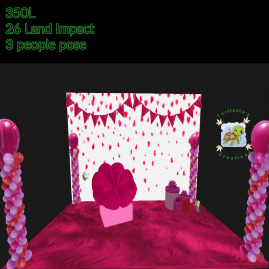 Birthday 3 person in pink scene