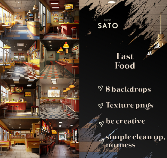 SATO - Fast Food Backdrops (UNPACK)