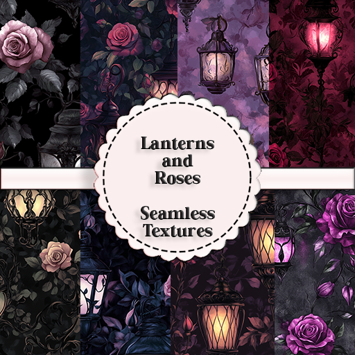 SATO - Lantern and Roses  - Seamless Textures
