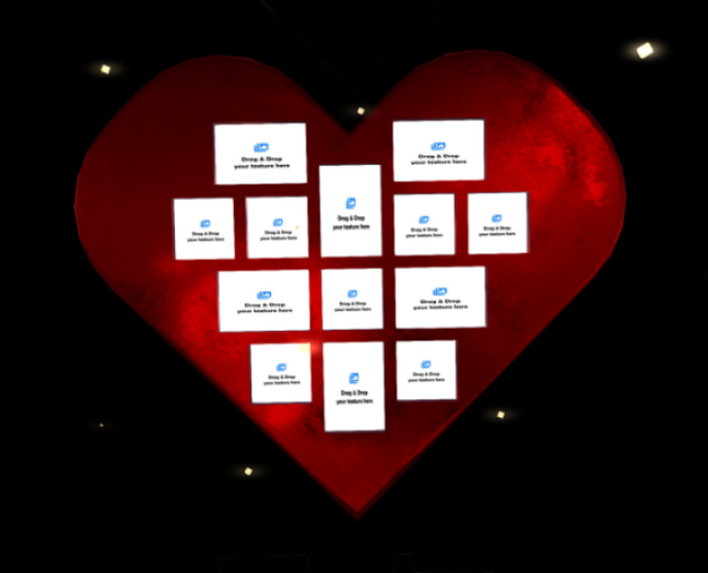 LBB - Photoframe heart 13fr red