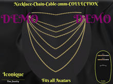 Necklace-Chain-Cable-2mm-COLLECTION-Jewelry Box-DEMO