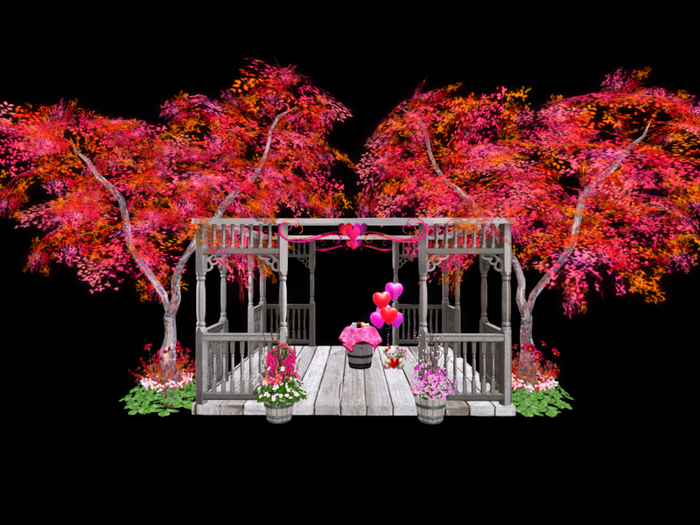MC Valentine Country Cozy Gazebo Love Set