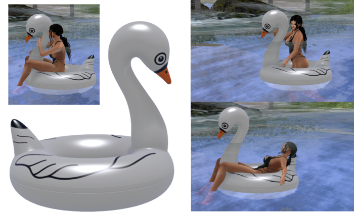 @MA@  Swan Floater Crazy Land