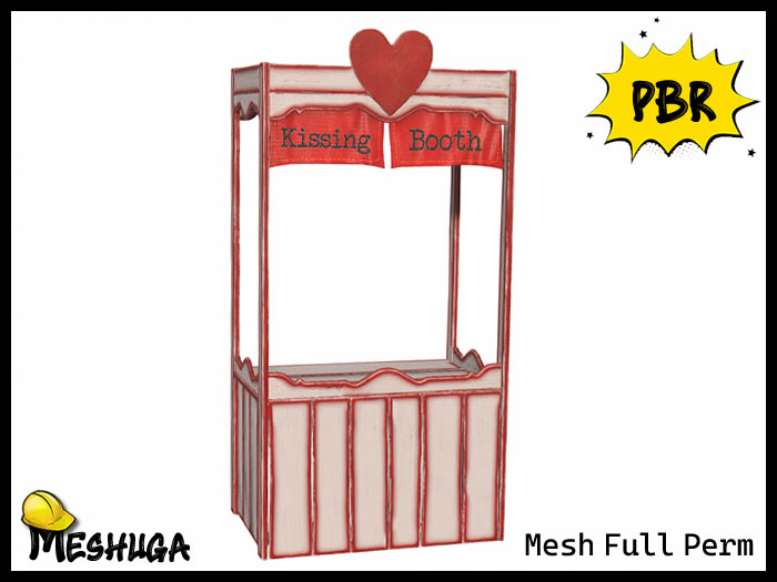 Meshuga PBR Valentine's Kissing Booth FULL PERM MESH