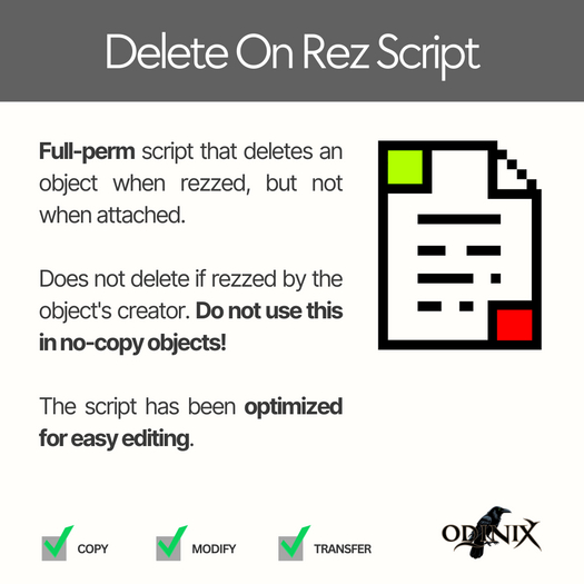 Delete On Rez Script 