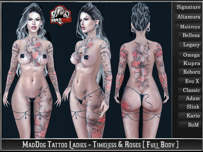 MadDog Tattoo Ladies - Timeless & Roses [ Full Body ]