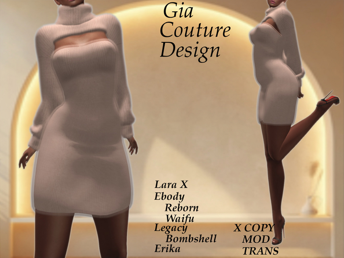 "GCD" Daniella Cashmere Dress Nude
