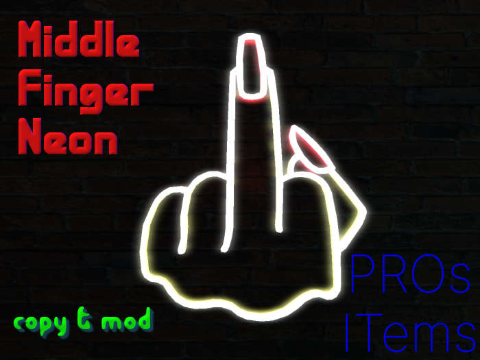 Middle Finger Neon